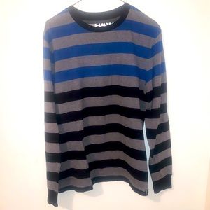 Tony Hawk Striped Cotton Long Sleeve Shirt
